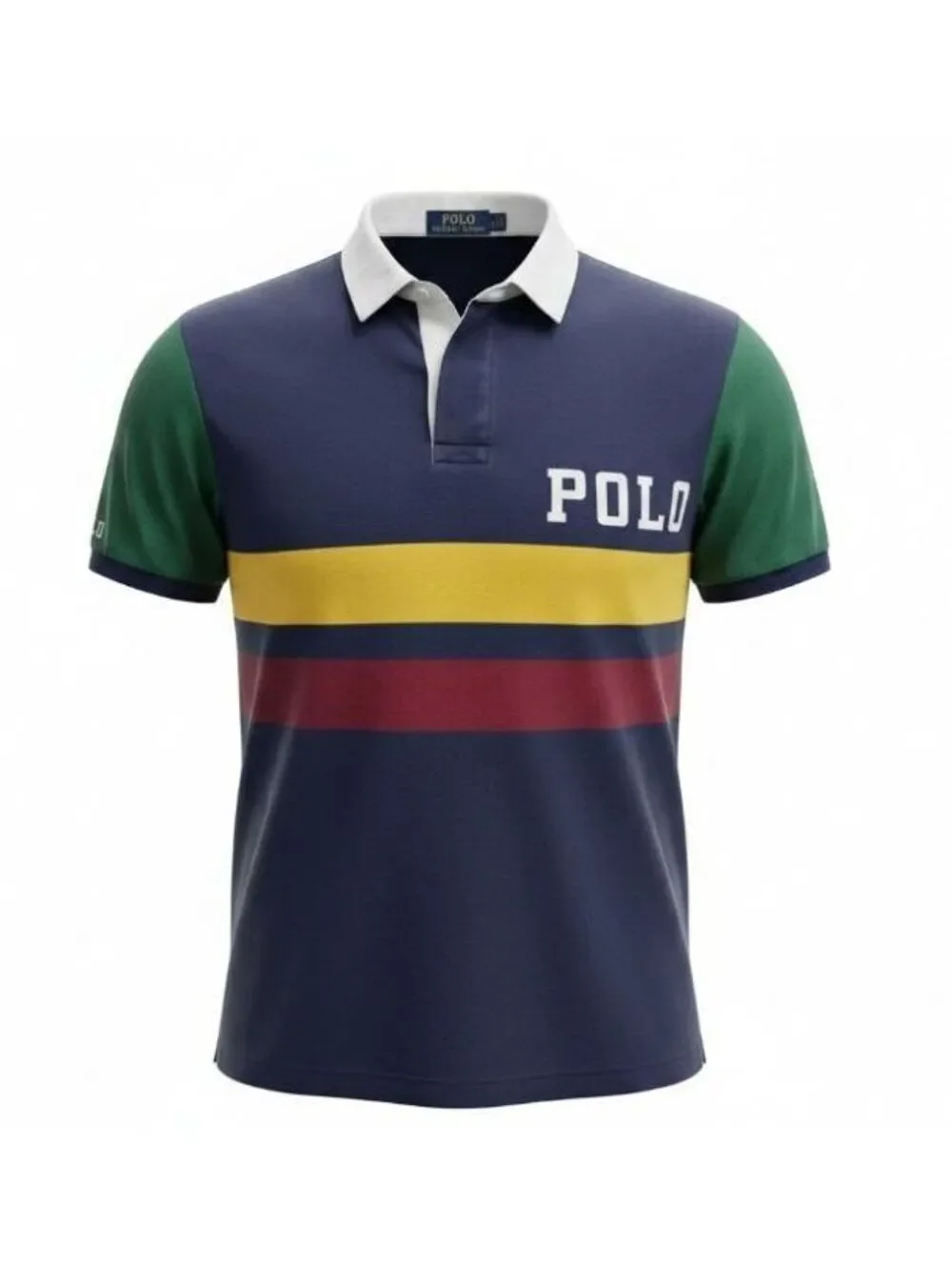 Polo Ralph Lauren Big Logo Color Block Spell Out Polo Shirt Large L